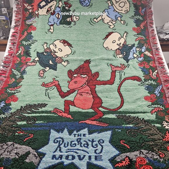 Vintage Rugrats Tapestry Throw Blanket Northwest Company 1990s Rugrats the movie - Picture 7 of 12